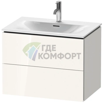 Подвесная тумба Duravit L-Cube 234473 с 2 ящиками, 550x720x481 мм, в цвете White High Gloss (LC630602222) - фото 1