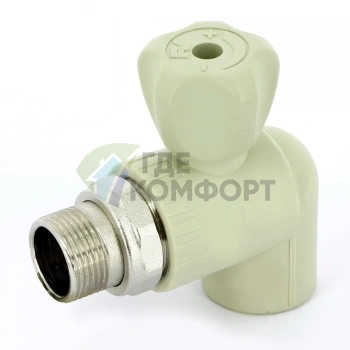 Кран шаровой радиаторный 25x3/4 НР, угловой PPR FV-Plast