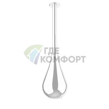 Верхний душ Gessi Goccia для потолочного крепления, каплевидная форма, 602 мм, белый (33752#279) - фото 1