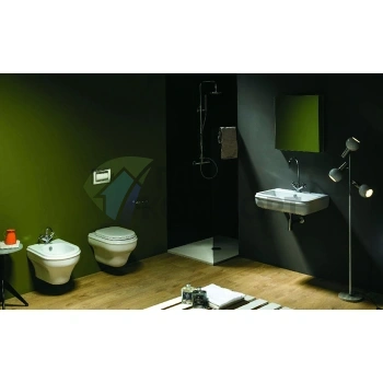 Подвесная раковина AZZURRA CHARME 55×46 см белая с отверстием под смеситель - фото 2
