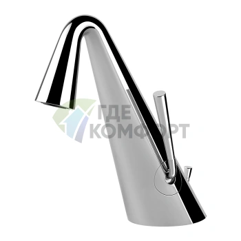 Смеситель для раковины GESSI CONO: Однорычажный с донным клапаном в хроме (45002#031) - фото 1