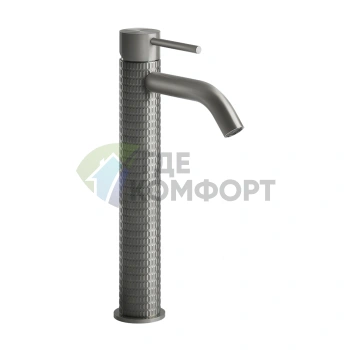 Смеситель для раковины GESSI 316, высокий, сталь матовая, без донного клапана (54209#239) - фото 1