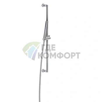GESSI INCISO Душевая гарнитура со штангой, лейкой и шлангом 1,5 м (цвет: Finox Brushed Nickel) (58145#149) - фото 1