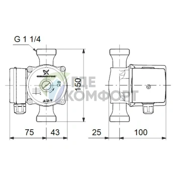 Циркуляционный насос Grundfos UP 20-07 N - фото 2