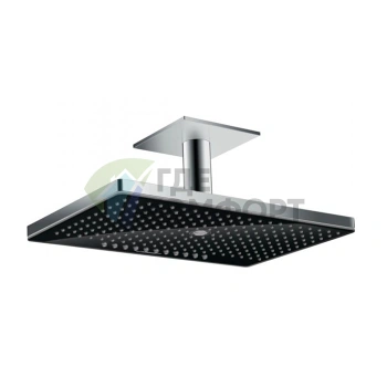 Потолочный душ HG Rainmaker Select 460 с держателем, 3 режимами струи (черный/хром) (24006600) - фото 1