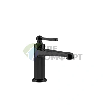 Смеситель GESSI VENTI20 для раковины однорычажный с донным клапаном, матовый черный (65001#299) - фото 1