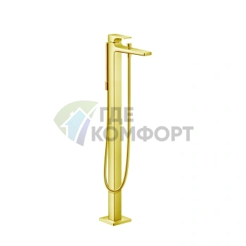 Напольный смеситель для ванны Hansgrohe Metropol с ручным душем, золото (32532990) - фото 1