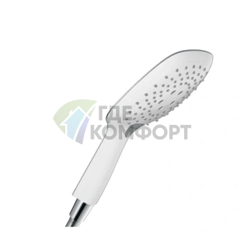 Ручной душ HG Raindance Select E 150 с системами RainAir, CaresseAir, Mix и EcoSmart, белый/хром (26551400) - фото 1