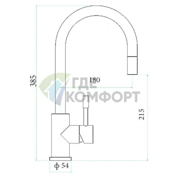 Смеситель для кухни Zorg Inox Cloria из нержавеющей стали - фото 2