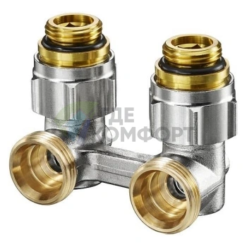 Узел нижнего подключения Oventrop Multiflex F ZB 1/2 AGx3/4 AG 1015884 угловой - фото 1