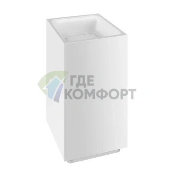 Напольная раковина Gessi Rettangolo 42×42 см матовая белая со сливом в пол - фото 1