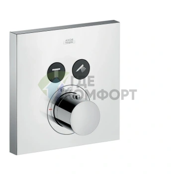 Термостатический смеситель для душа AX ShowerSelect на 2 выхода, хром (36715000) - фото 1