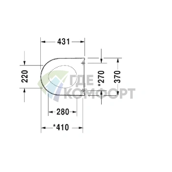 Сиденье для унитаза Duravit Darling New/Starck 2 с системой плавного закрытия SoftClose, белое (69890000) - фото 2