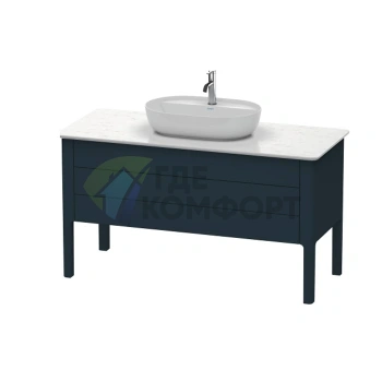 Напольная тумба Duravit Luv с 2 выдвижными ящиками, 743x1388x570,1 мм, темно-синий шелковисто-матовый (LU956609898) - фото 1