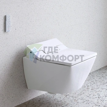 Унитаз подвесной Duravit Viu 370x570 мм с технологией Rimless и функцией SensoWash (2511590000) - фото 1