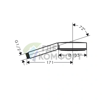 Ручной душ HANSGROHE PULSIFY с EcoSmart в цвете хром/графит (24121000) - фото 2