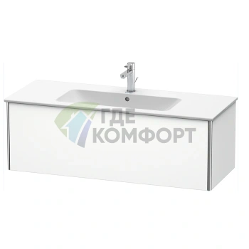 База под раковину Duravit XSquare 1210x478x400 мм, белая матовая, с выдвижным ящиком (XS407401818) - фото 1