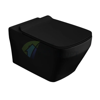 Унитаз подвесной безободковый Simas Baden Baden черный матовый 56x36 см (BB18nero matt) - фото 1