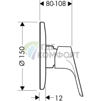 Смеситель для душа Hansgrohe Focus E2 31967000 - фото 2