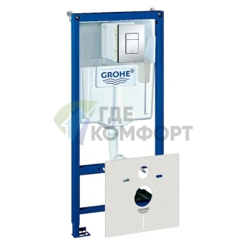 Система инсталляции для унитазов Grohe Rapid SL 38827000: комплект 5 в 1 с кнопкой смыва