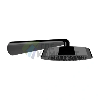 Верхний душ GESSI CONO 240 мм с настенным держателем 400 мм (Black Metal Brushed PVD) (45151#707) - фото 1