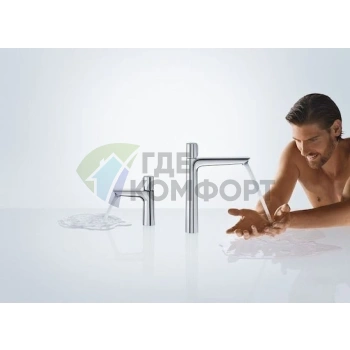 Комплект для ванной Hansgrohe: термостат Ecostat Universal для ванны с душем и смеситель Talis Select E для раковины - фото 2