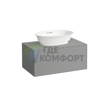 Подвесная тумба Laufen New Classic 780×450×350 мм с ящиком, серый (для раковин 812852, 812853) (4.0601.1.085.627.1) - фото 1