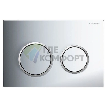 Кнопка смыва Geberit Omega 20 115.085.KH.1 (хром/матовый хром) - фото 1