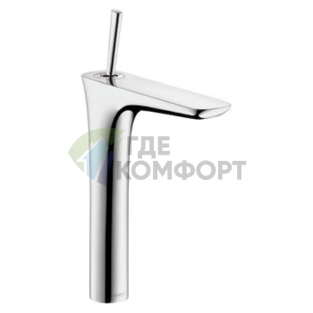 Смеситель для раковины Hansgrohe PuraVida 15072000: высокий излив, настенный монтаж, хром