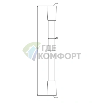 Шланг для душа Gessi Black XL 200 см с коническим соединением 1/2 (28746#299) - фото 2