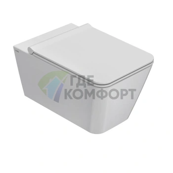 Подвесной унитаз GLOBO Stone безободковый 52x36 см со скрытым креплением, белый (STS05.BI)