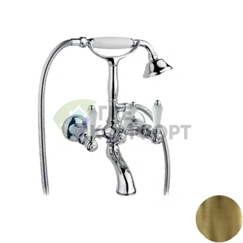 Смеситель для ванны с душем Nicolazzi Petit Mont Blanc настенный, цвет Bronze Plated (1402BZ78) - фото 1