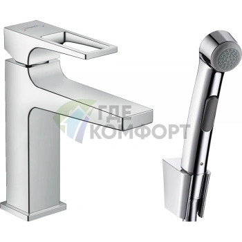 Набор для биде Hansgrohe Metropol: смеситель и душ-биде, хром (74522000) - фото 1