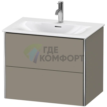 Тумба подвесная Duravit XSquare 234473 Stone Grey SaM, 560×710×478 мм, 2 ящика (XS432309292) - фото 1
