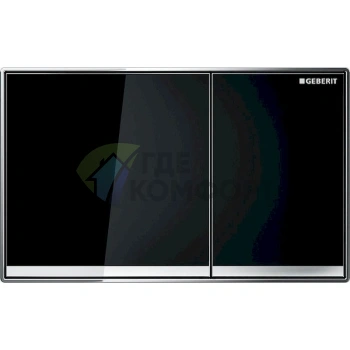 Кнопка смыва Geberit Sigma 60 115.640.SJ.1 в черном стекле - фото 1