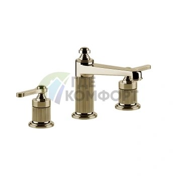 Смеситель для раковины GESSI VENTI20 на 3 отверстия, цвет Brass PVD (65012#710) - фото 1