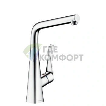 Смеситель для кухни Hansgrohe Metris с поворотным изливом, хром (14822000) - фото 1