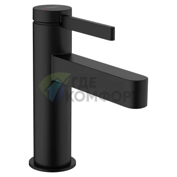 Смеситель для раковины Hansgrohe Finoris однорычажный с донным клапаном, черный матовый (76010670) - фото 1