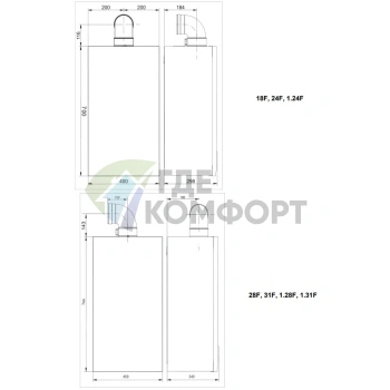 Газовый котел Baxi ECO Life 1.31 F 7814108, настенный, одноконтурный - фото 2