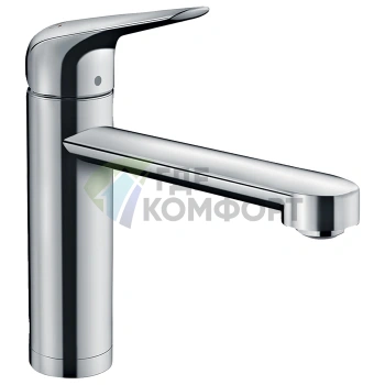 Кухонный смеситель Hansgrohe Focus M42 однорычажный с поворотным изливом для установки перед окном, хром (71807000) - фото 1