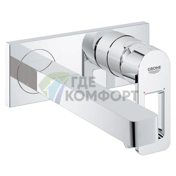 Настенный смеситель для раковины Grohe Quadra с термостатом - фото 1