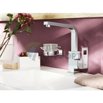 Смеситель Grohe Eurocube 2313500E для раковины с термостатом в стиле «куб» - фото 3