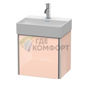 База под раковину Duravit XSquare 434x340x397 мм, левая дверца, цвет Абрикосовый жемчуг глянцевый (073245) (XS4060L1010) - фото 1