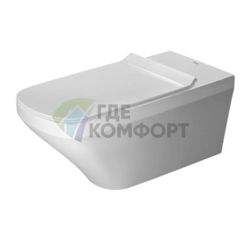 Подвесной унитаз Duravit DuraStyle Rimless безободковый с вертикальным смывом для маломобильных групп, глубина 70 см, комплект крепления Durafix (2559090000) - фото 1