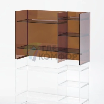 Стеллаж Laufen Kartell из пластика янтарного цвета, 750×260×530 мм (3.8933.1.081.000.1) - фото 1
