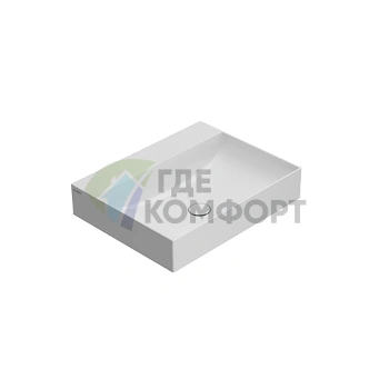 Раковина подвесная GLOBO T-Edge 60x47 см белая без отверстия (BIB6R65.BI*0))