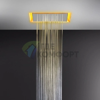 Накладная панель GESSI Minimali/Afilo 500x500 мм для встраивания в потолок душевой системы (зеркальная сталь) (57012#238) - фото 1