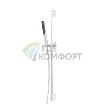 Комплект для душа BOSSINI APICE со штангой, ручным душем Slim и шлангом 1500 мм в матовом белом цвете (DA5061-N.045) - фото 1