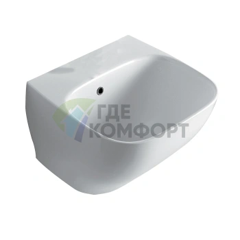 Подвесная раковина GLOBO Genesis 62x50 см без отверстия, белая (GE061.BI*0)