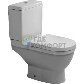 Унитаз-компакт подвесной Duravit Starck 3: Элегантный дизайн и компактность (126090000) - фото 1